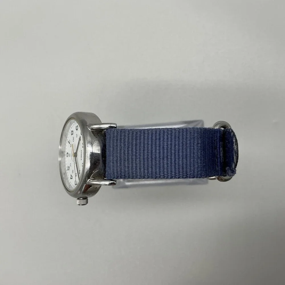 Timex Weekender Indiglo WR 30M Womens Watch 31mm Blue Nylon Strap New Battery